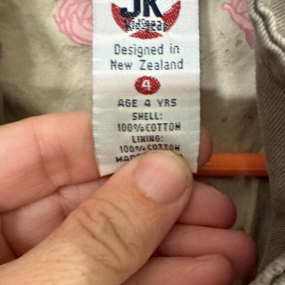 Kids Military Green Utility Jacket | Girls Size 4 - Picture 4 of 6